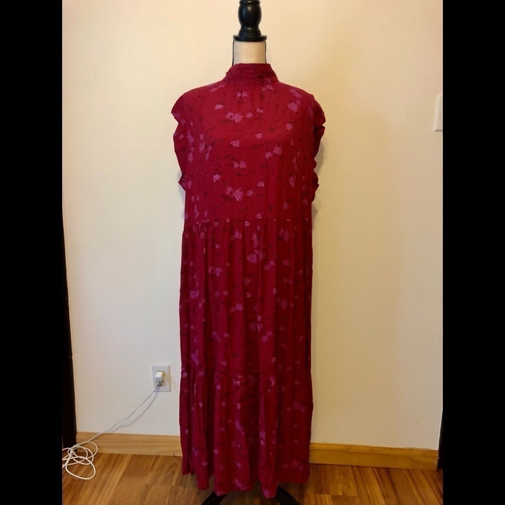 Free Assembly tiered maxi dress size L